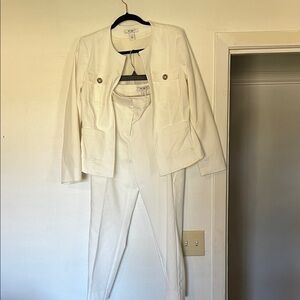 White House Black Market Cream Pantsuit